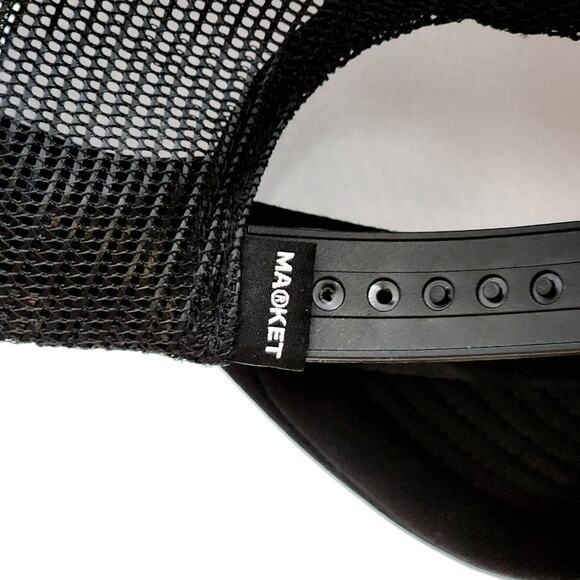 MARKET WOMEN'S MARKET SMILEY PEACE BE WORRY CHENILLE TRUCKER HAT - Picture 2 of 8